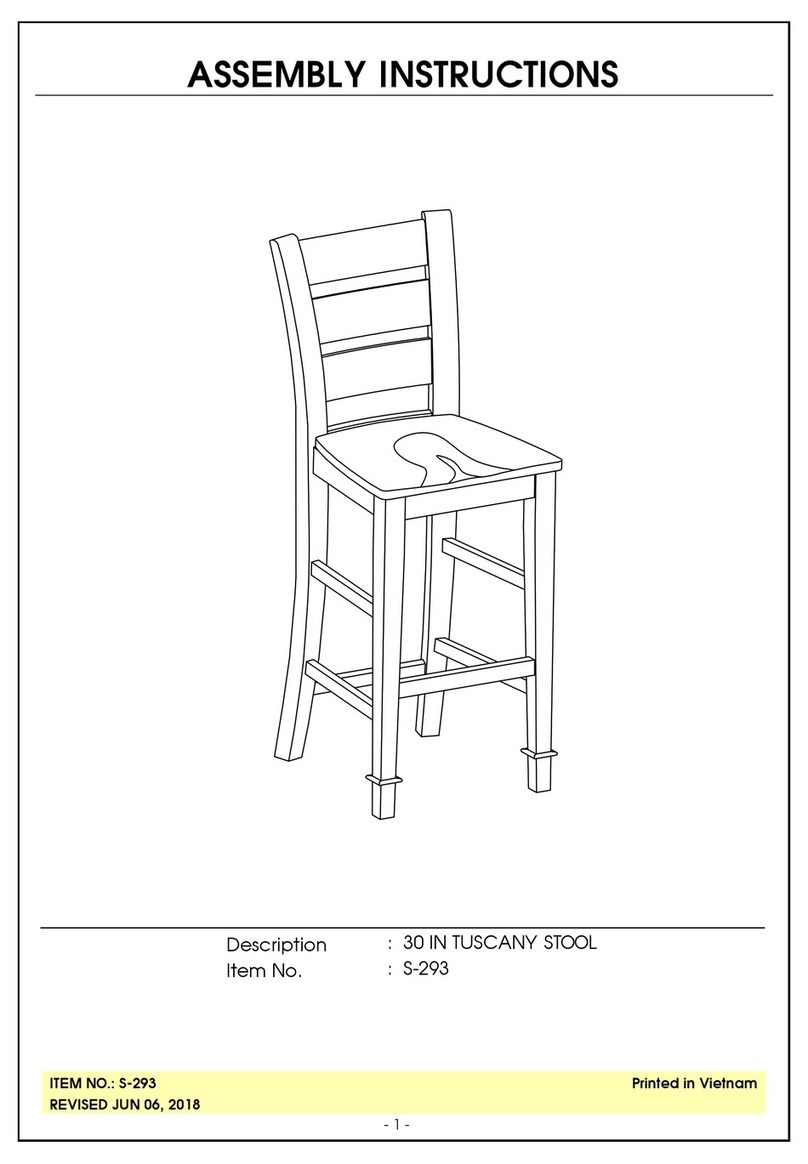 Unfinished Furniture of Wilmington TUSCANY S-293 User manual Unfinished Furniture of Wilmington TUSCANY S-293 User manual