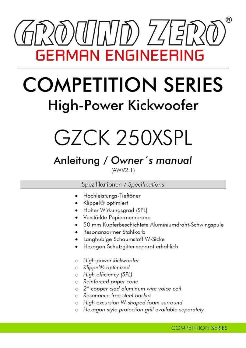Ground Zero Competition Series User manual