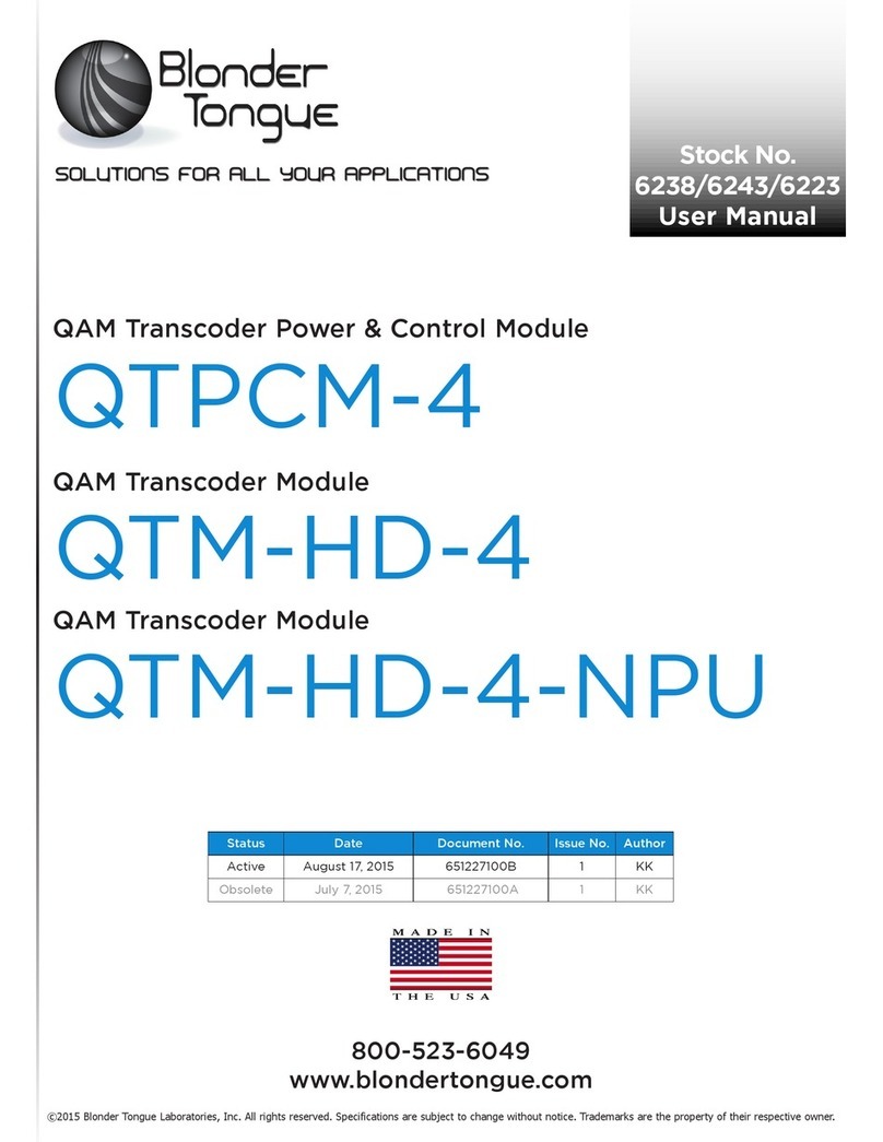 Blonder tongue QTPCM-4 manual