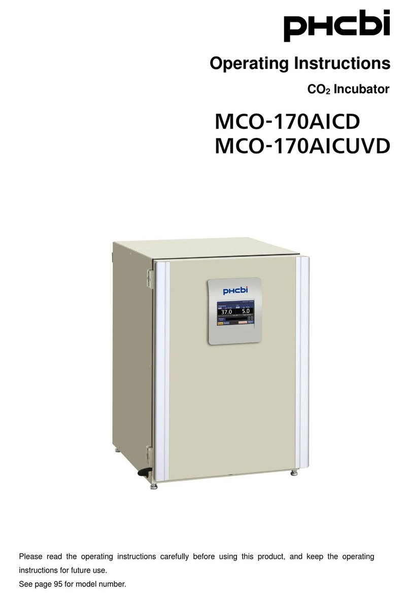 Phcbi MCO-170AICD operating instructions Phcbi MCO-170AICD operating instructions