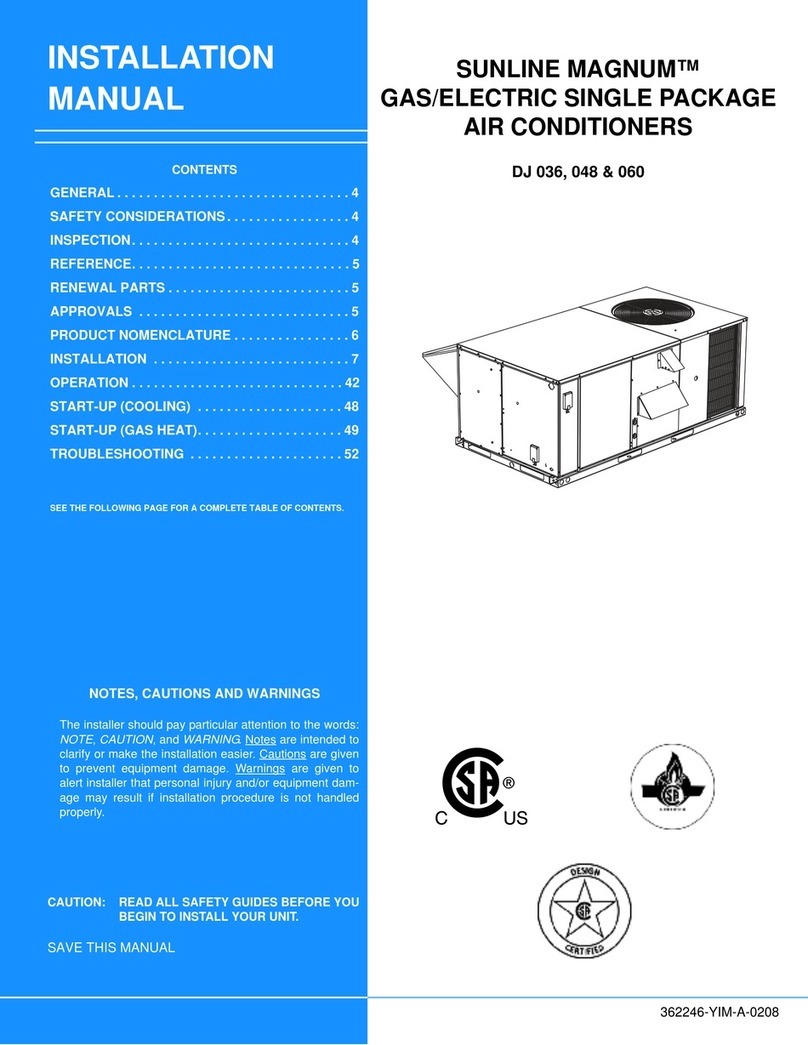 Johnson Controls SUNLINE MAGNUM DJ 036 User manual
