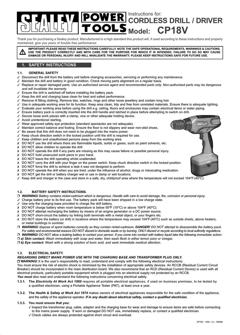 Sealey CP18V User manual