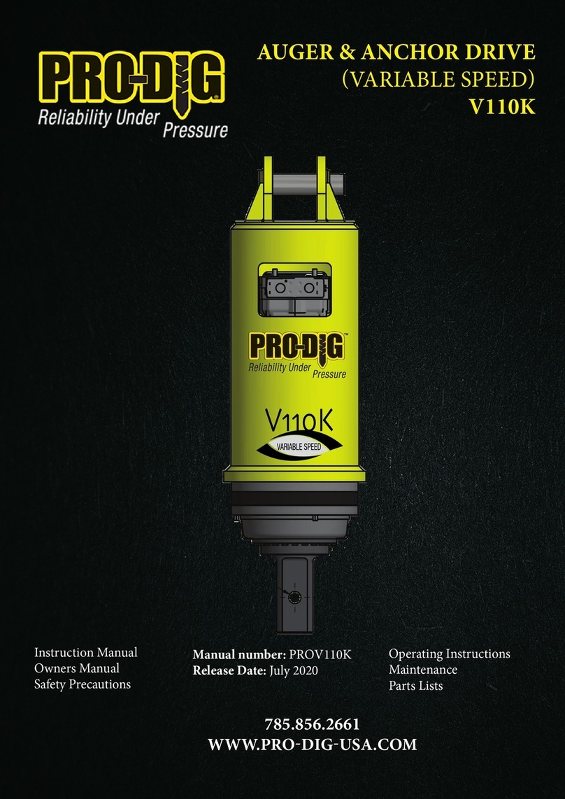 Pro-dig V110K instruction manual