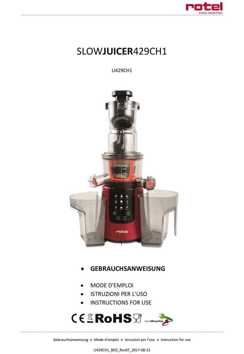 Rotel SLOWJUICER429CH1 Instructions for use