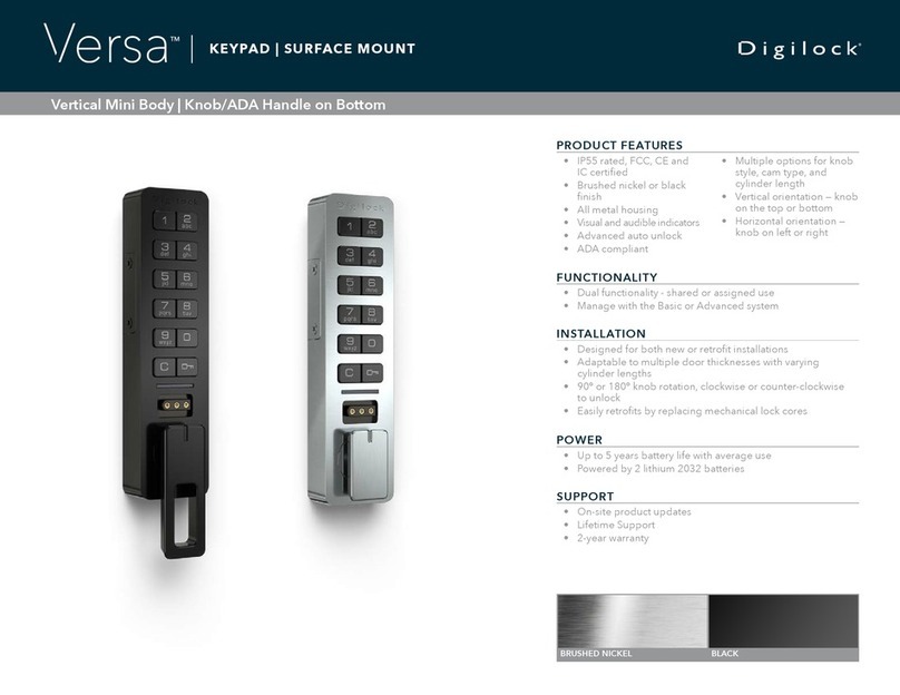 Digilock Versa quick start guide