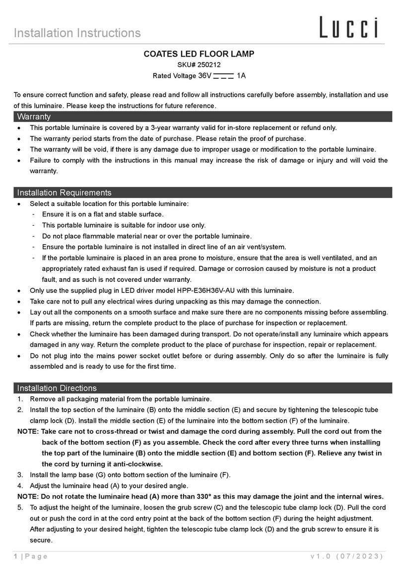LUCCI COATES User manual