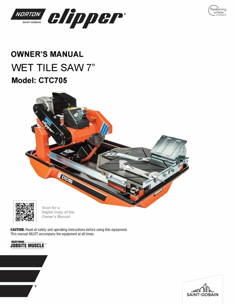 SAINT-GOBAIN NORTON clipper CTC705 owner's manual