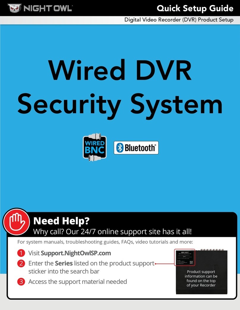 Night Owl QSG-FTD-2212 Quick setup guide