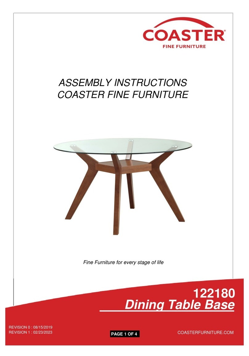 Coaster 122180 Assembly instructions Coaster 122180 Assembly instructions