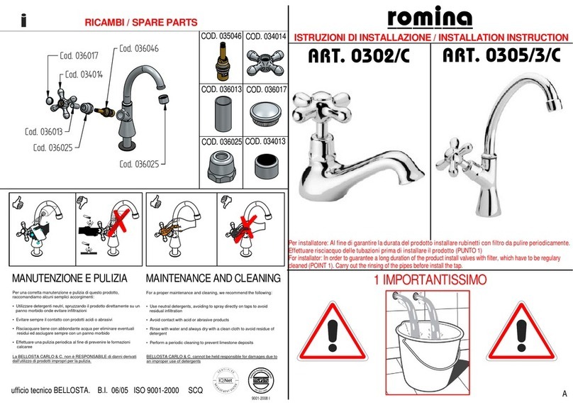 BELLOSTA romina 0305/3/C installation instructions BELLOSTA romina 0305/3/C installation instructions