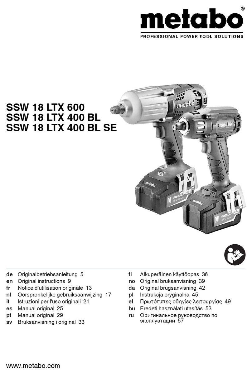 Metabo 602205500 instructions