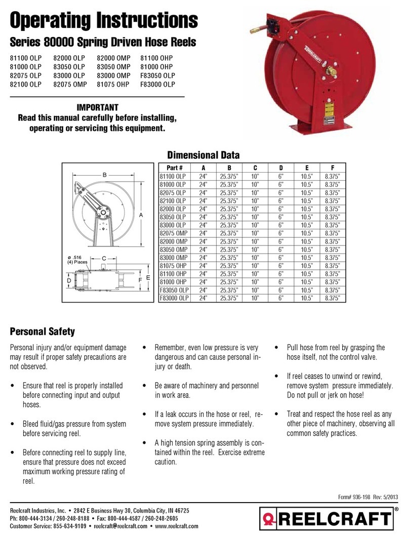 ReelCraft 81100 OHP operating instructions