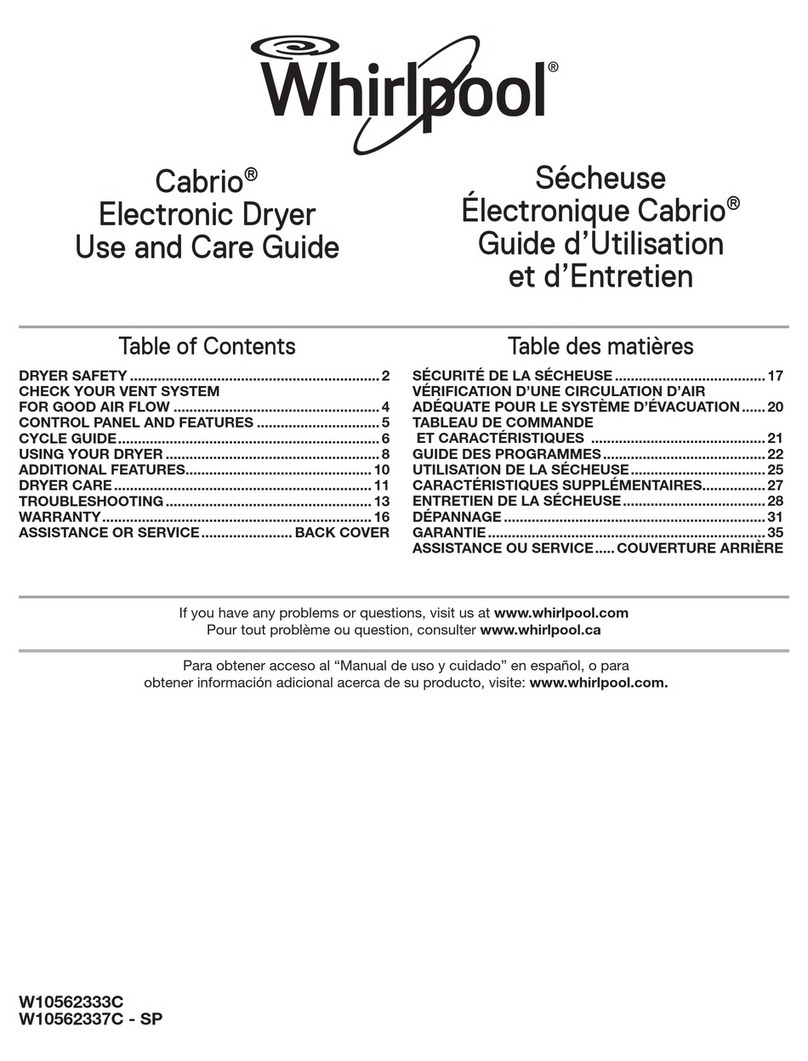 Whirlpool W10562337C-SP User manual