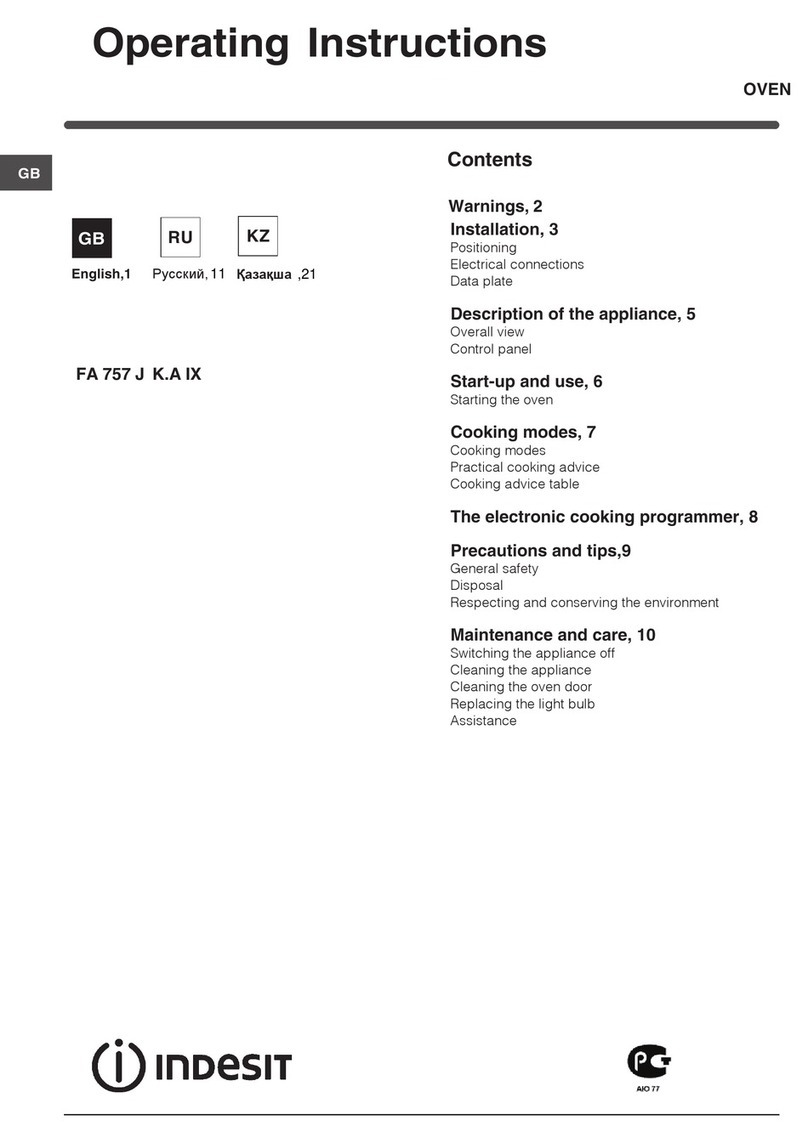 Indesit FA 757 J K.A IX operating instructions