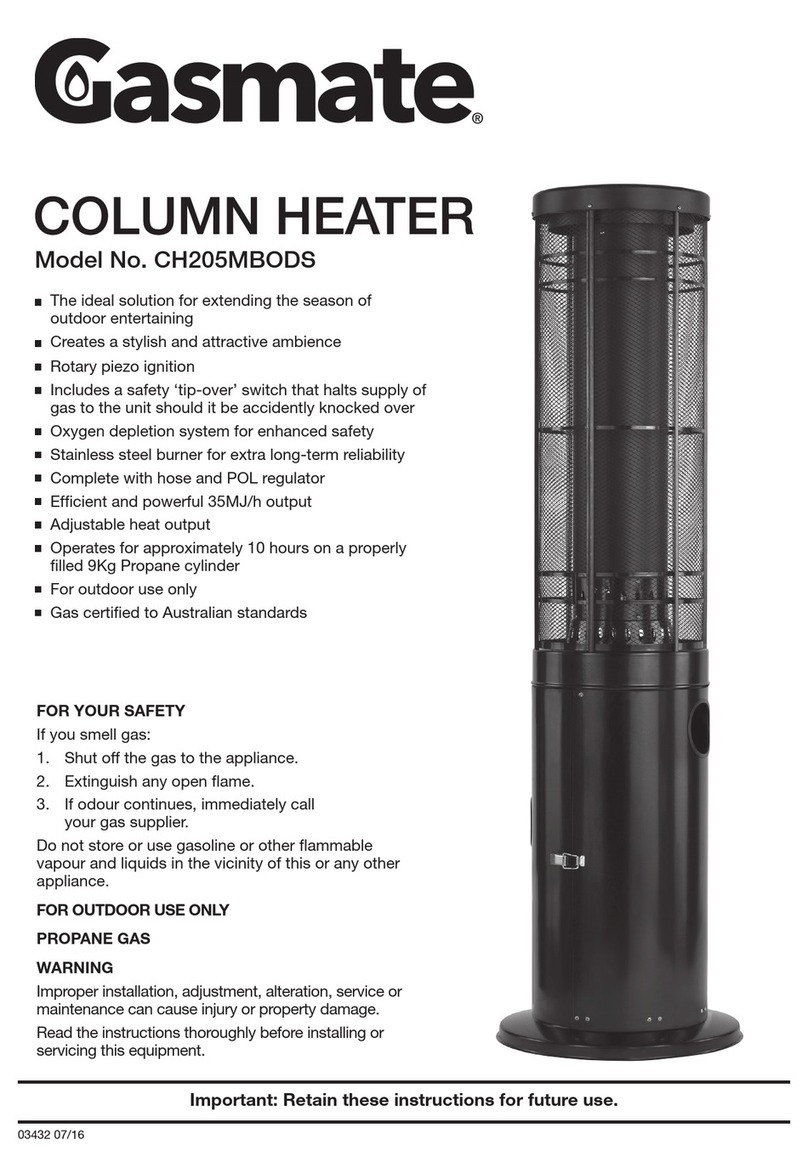 Gasmate CH205MBODS instructions