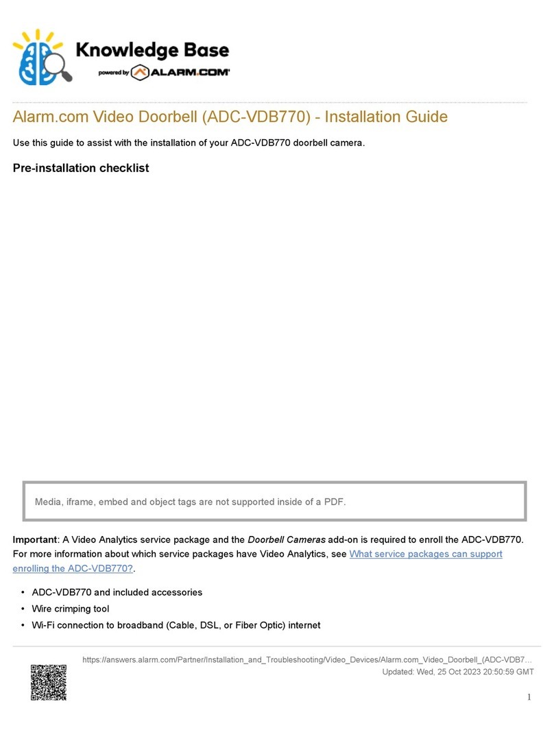 Alarmcom ADC-VDB770-BZ User manual