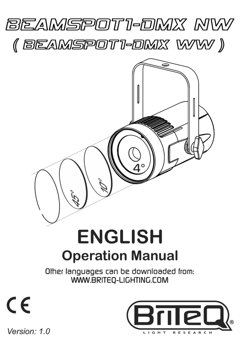Briteq BEAMSPOT1-DMX NW User manual