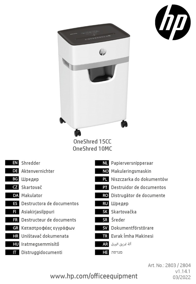 HP OneShred 10MC User manual HP OneShred 10MC User manual