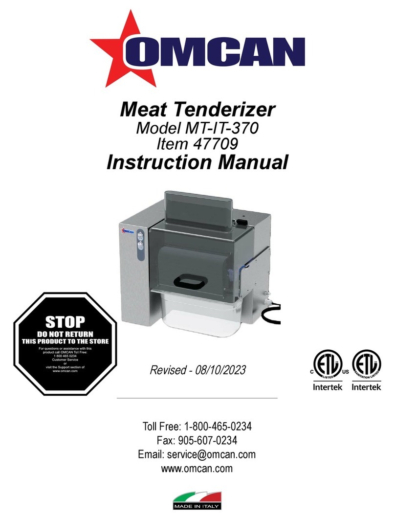 Omcan MT-IT-370 User manual