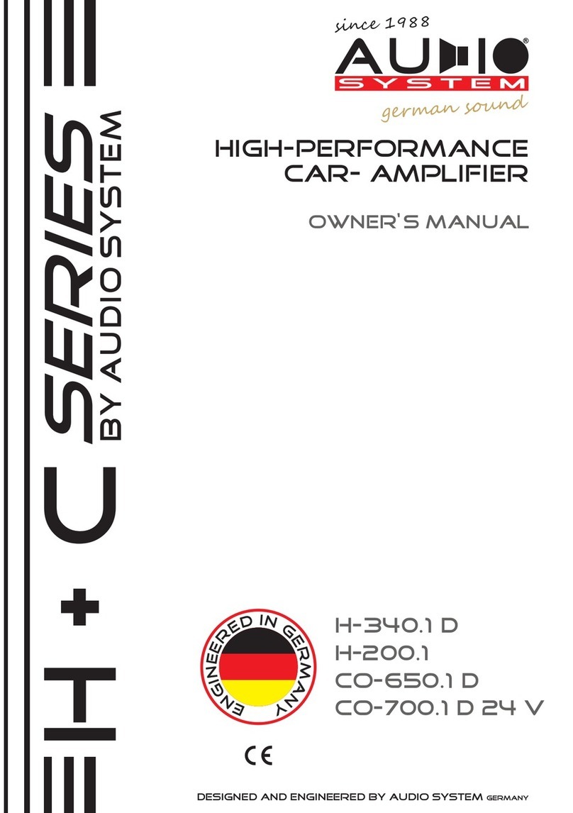 Audiosystem H-200.1 User manual Audiosystem H-200.1 User manual