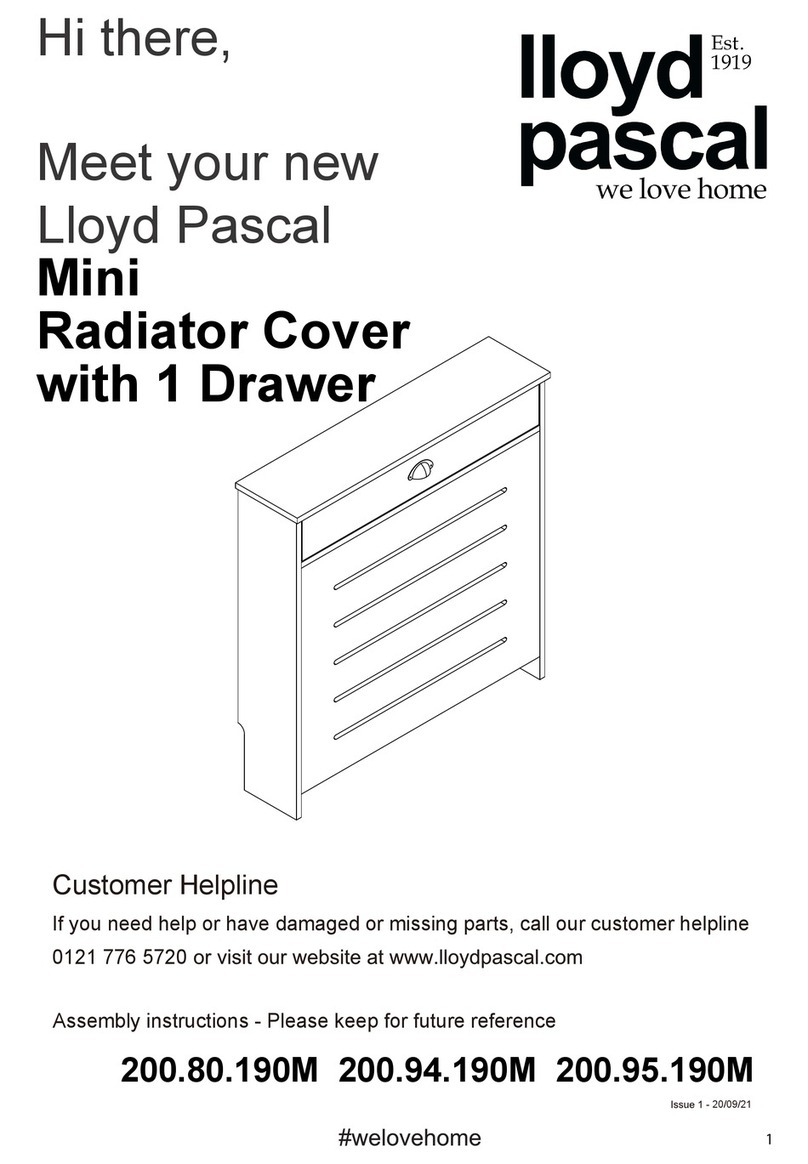 Lloyd Pascal Mini Radiator Cover with 1 Drawer... Assembly instructions Lloyd Pascal Mini Radiator Cover with 1 Drawer... Assembly instructions