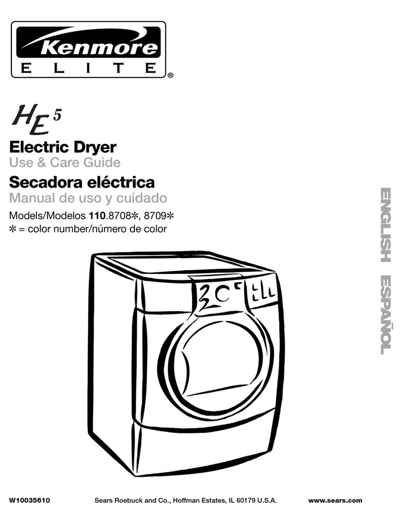 Kenmore Elite HE5 110.8708 Series Use & care guide