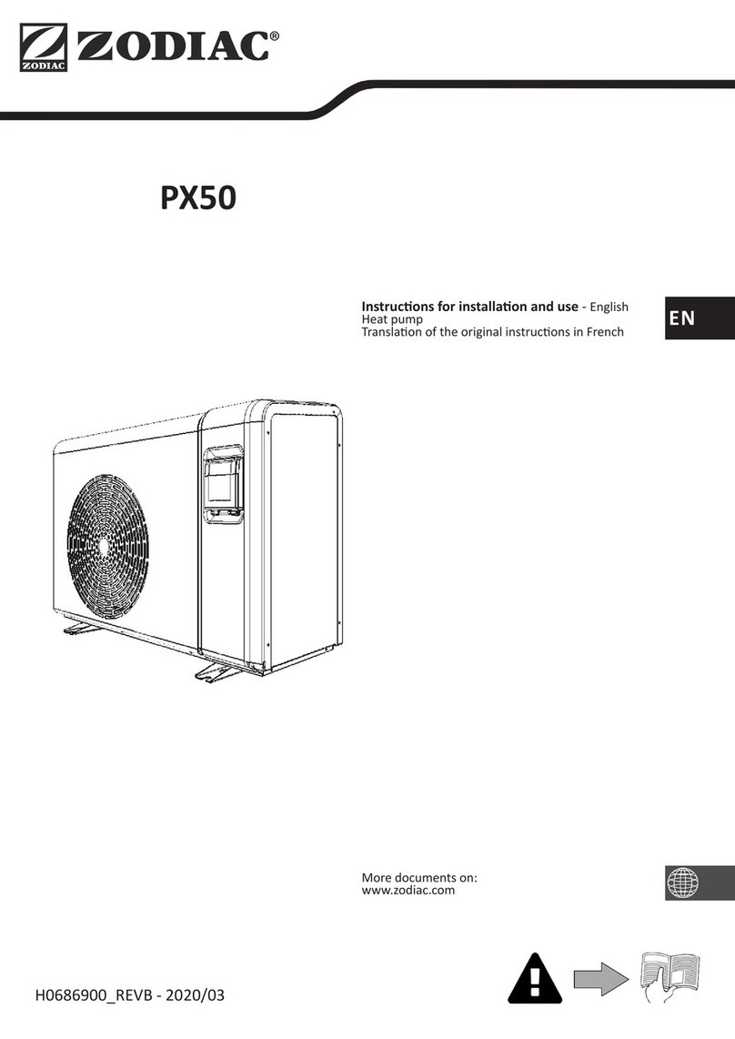 Zodiac PX50 MD12 Instructions for installation and use