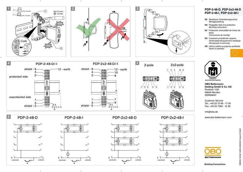 OBO Bettermann PDP-2-48-D Mounting instructions