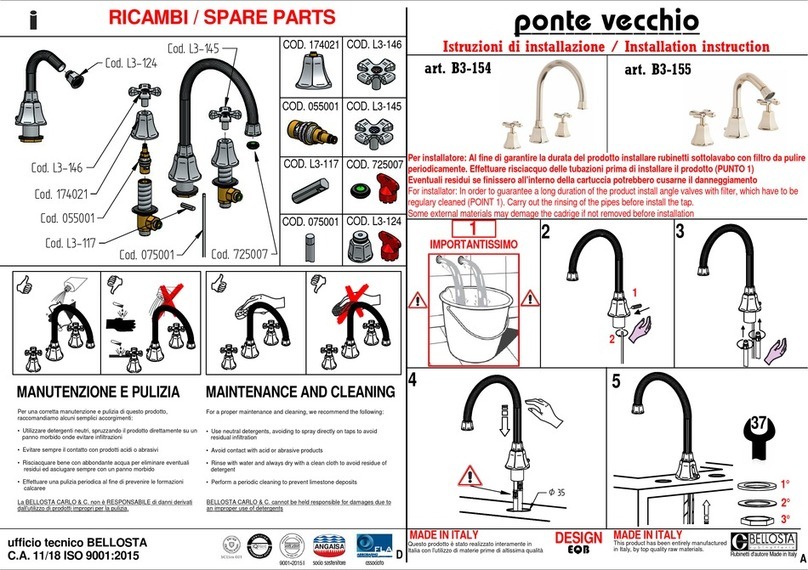 BELLOSTA ponte vecchio B3-154 installation instructions