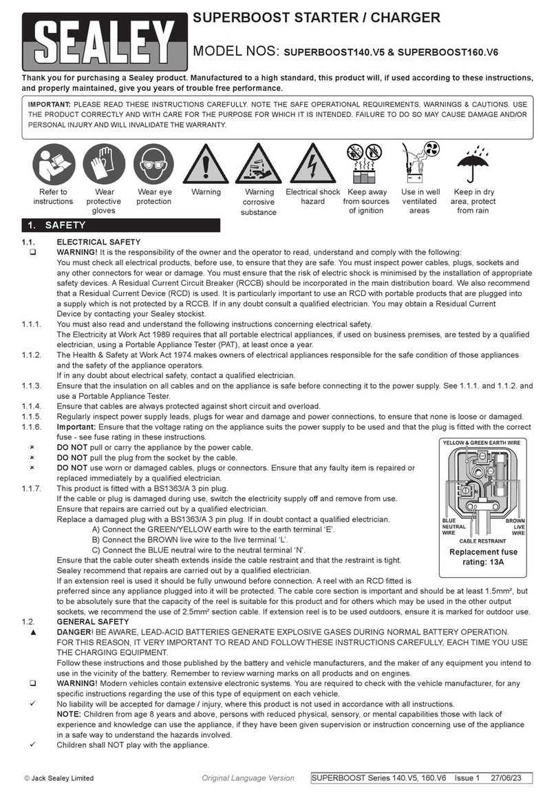 Sealey SUPERBOOST140.V5 instruction manual
