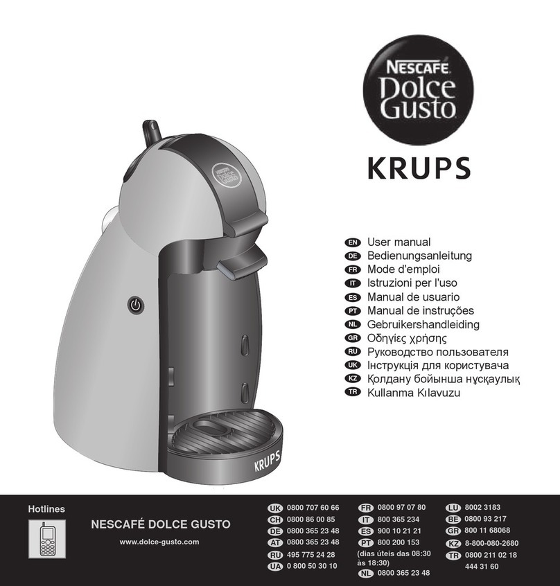 Krups Nescafe Dolce Gusto Piccolo KP100B User manual