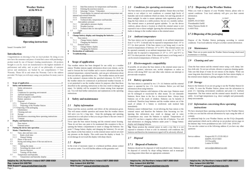 Ascot AUK-WS-11 operating instructions