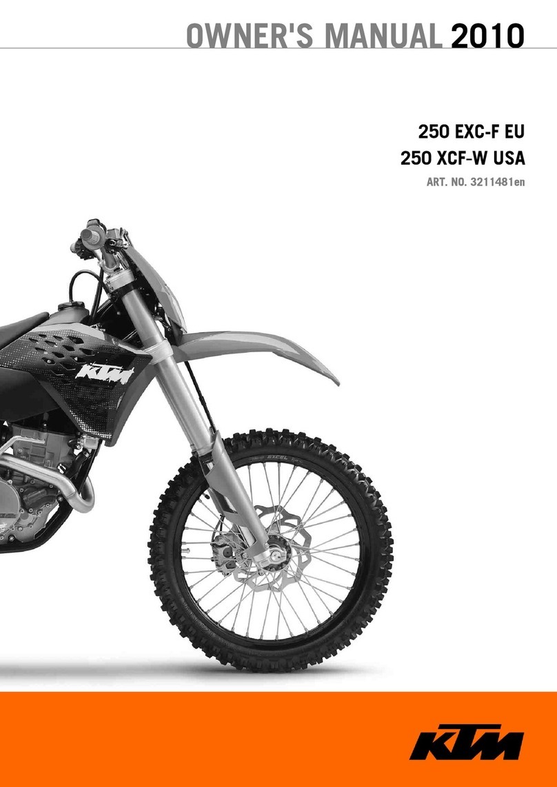 KTM 250 XCF-W ZA 2010 User manual