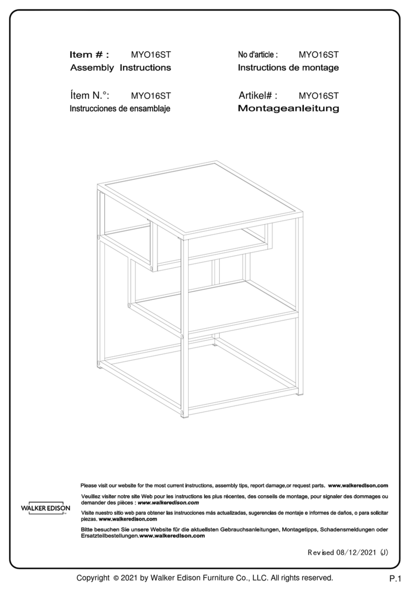 Walker Edison MYO16ST User manual