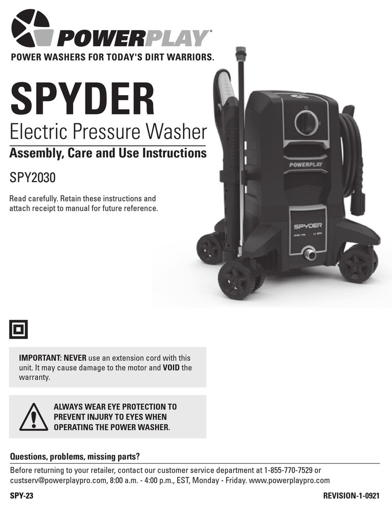 Powerplay SPY2030 Assembly, care and use instructions