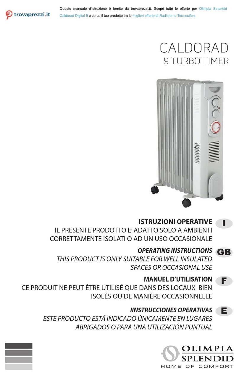Olimpia splendid CALDORAD DIGITAL 9 operating instructions