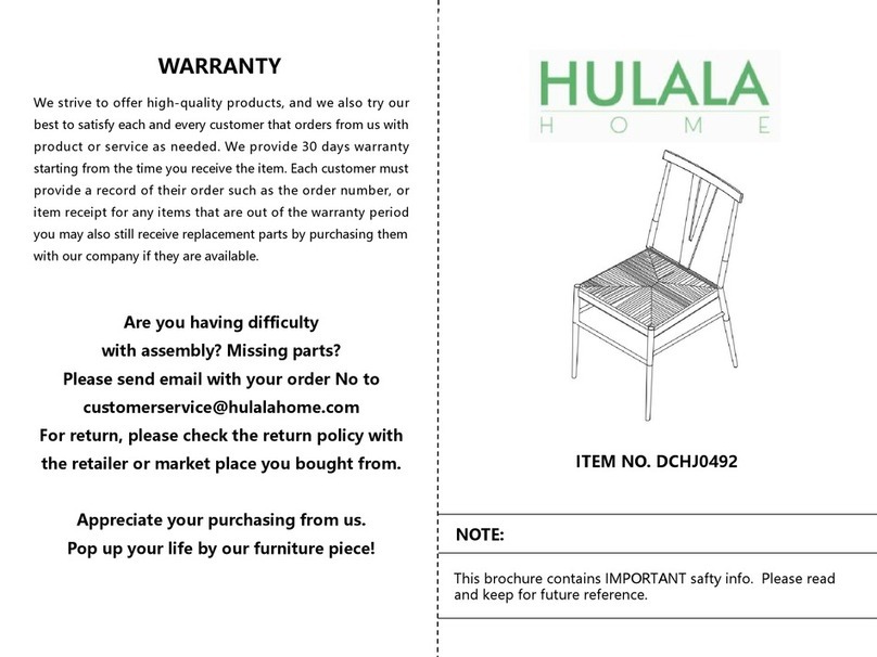 HULALA HOME DCHJ0492 User manual
