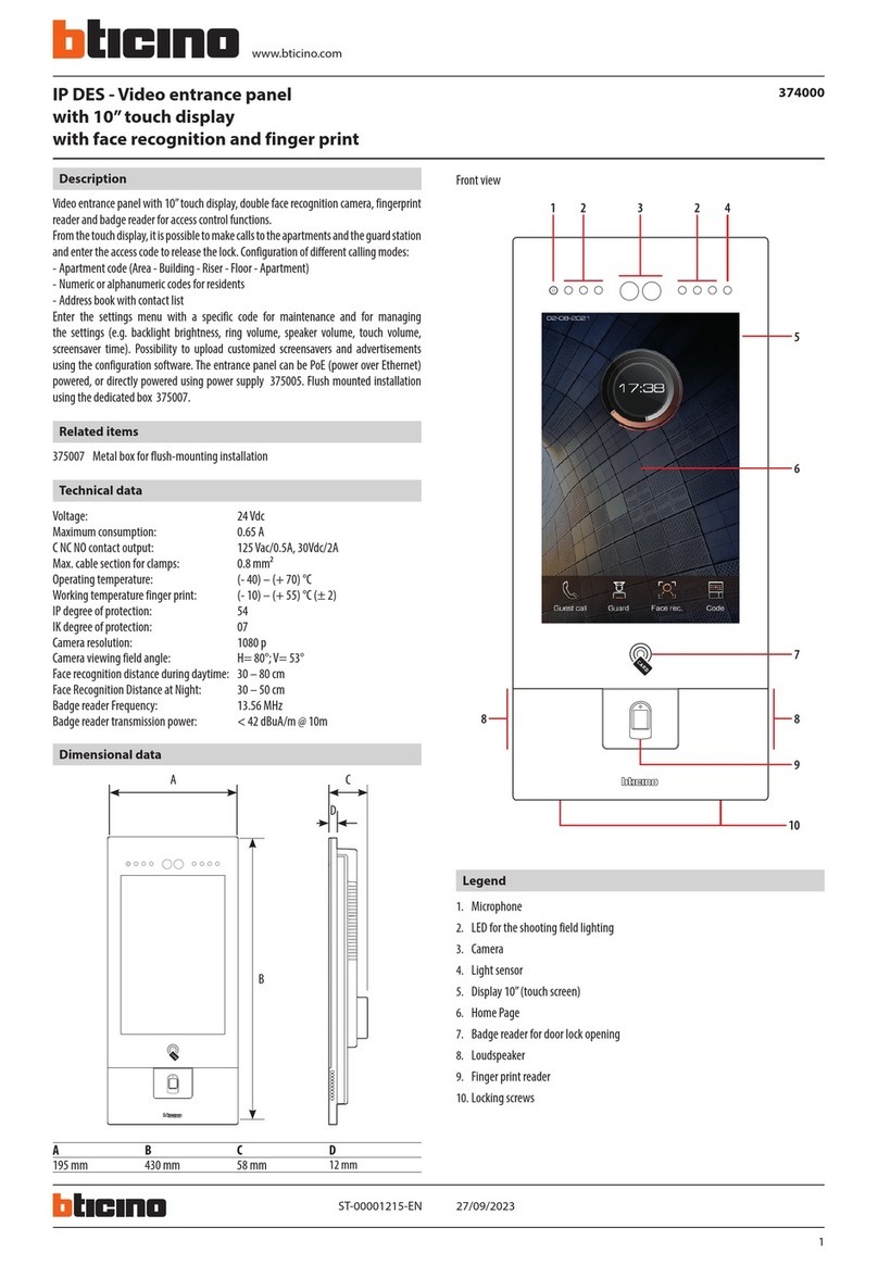 Bticino 374000 User manual