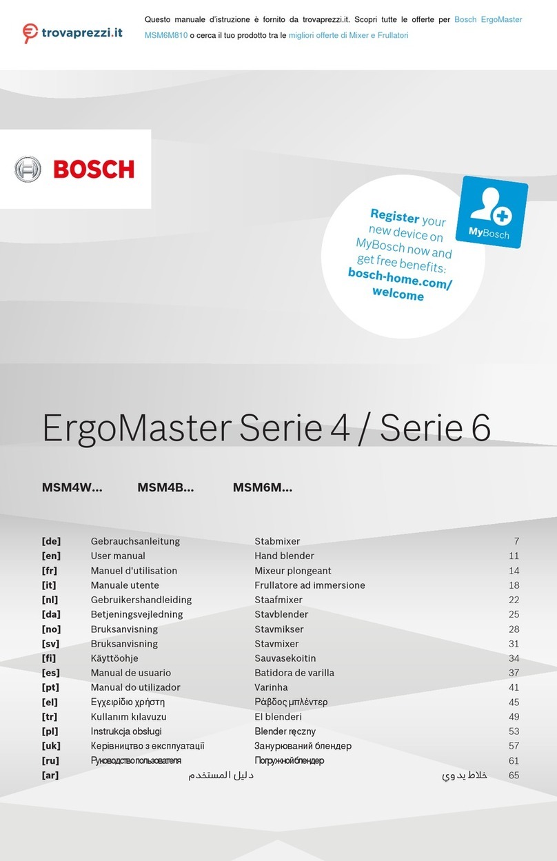 Bosch ErgoMaster MSM6M810 user manual