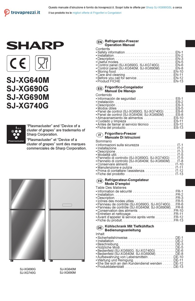 Sharp SJ-XG690GSL User manual Sharp SJ-XG690GSL User manual