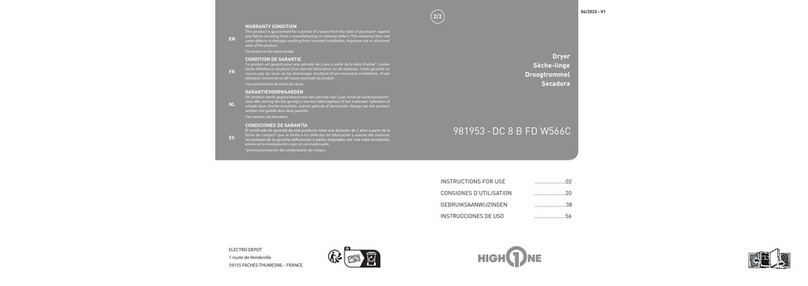 HIGH ONE DC 8 B FD W566C User manual