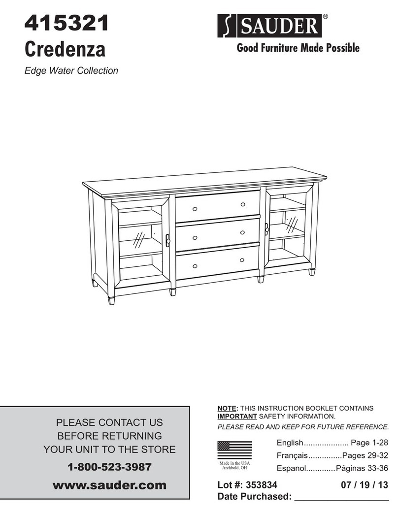 Sauder Edge Water Credenza 415321 User manual