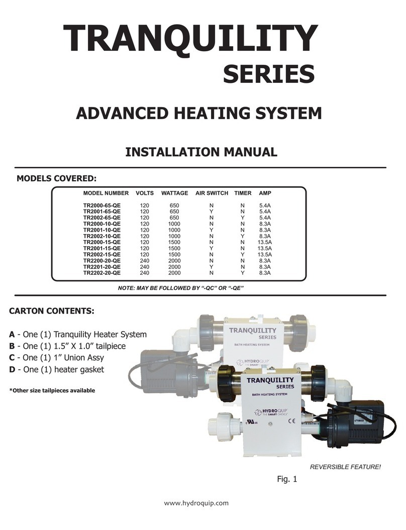 HydroQuip TRANQUILITY Series installation manual