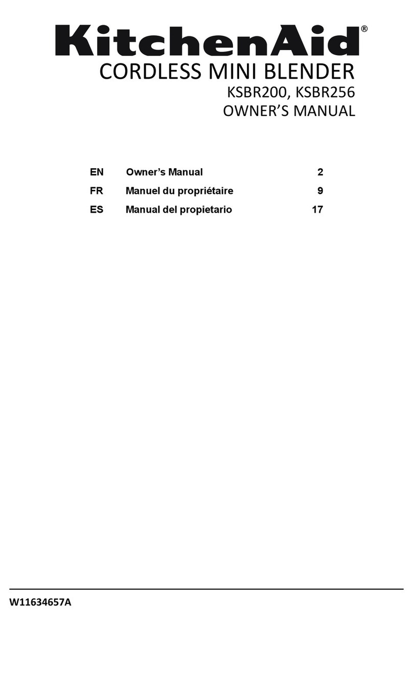 KitchenAid KSBR200 User manual