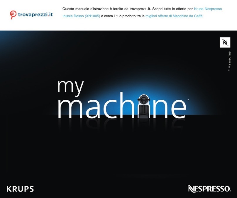 Krups Nespresso Inissia Rosso User manual