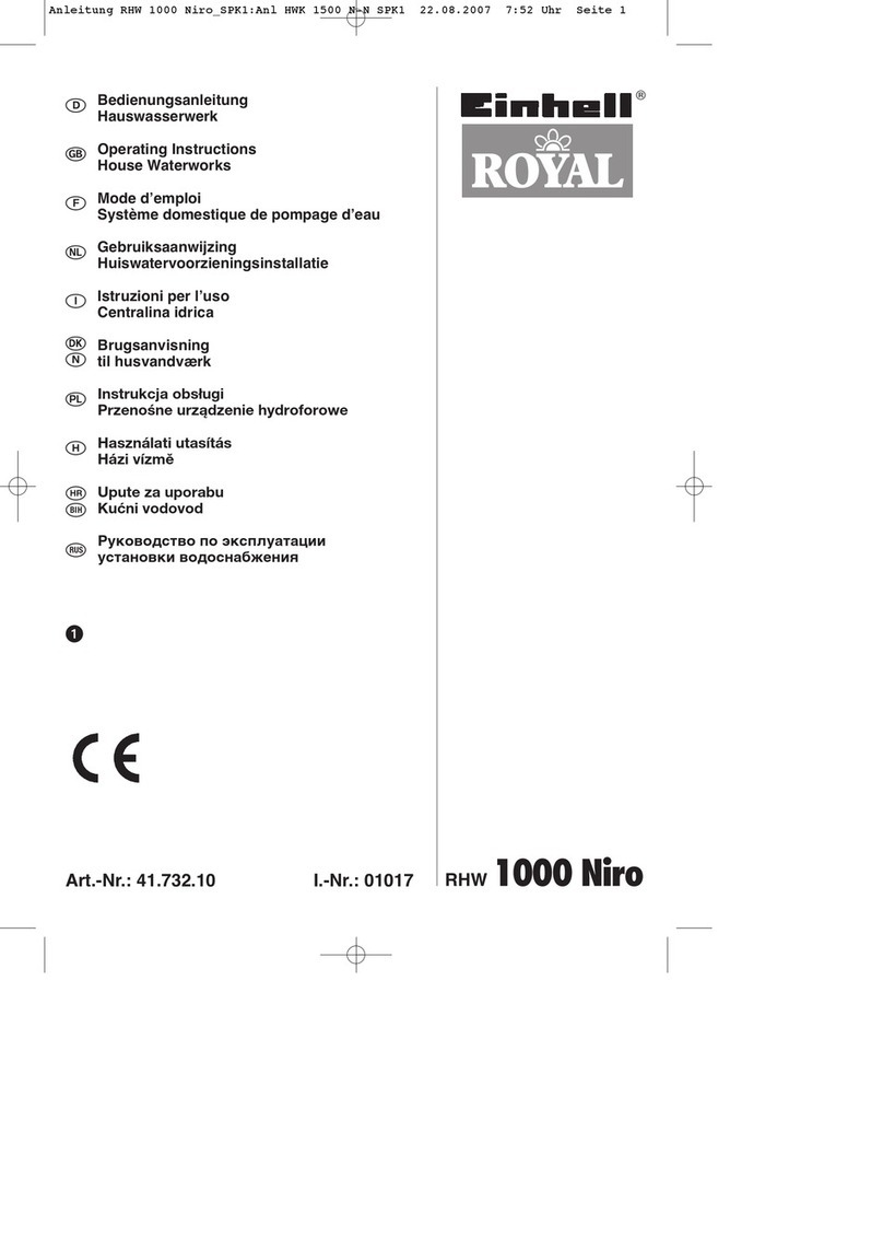 Einhell Royal RHW 1000 Niro User manual Einhell Royal RHW 1000 Niro User manual