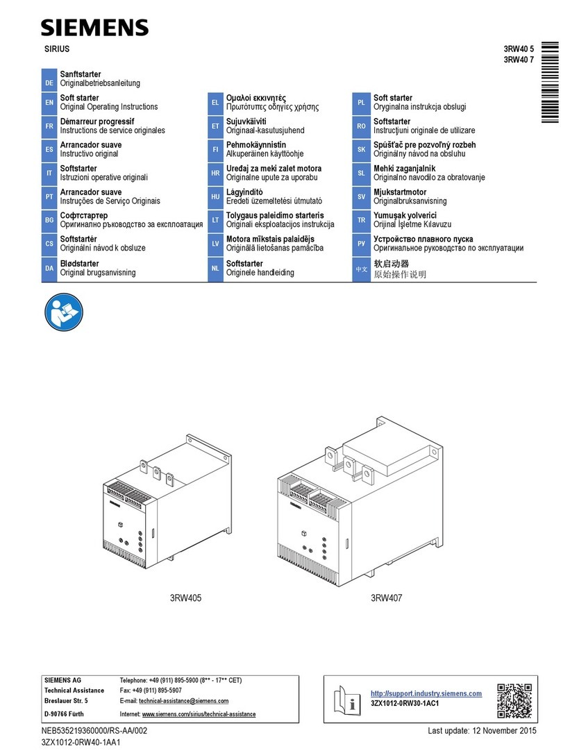 Siemens SIRIUS 3RW40 5 Original operating instructions