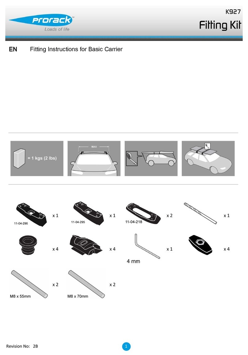 Prorack K927 Fitting instructions