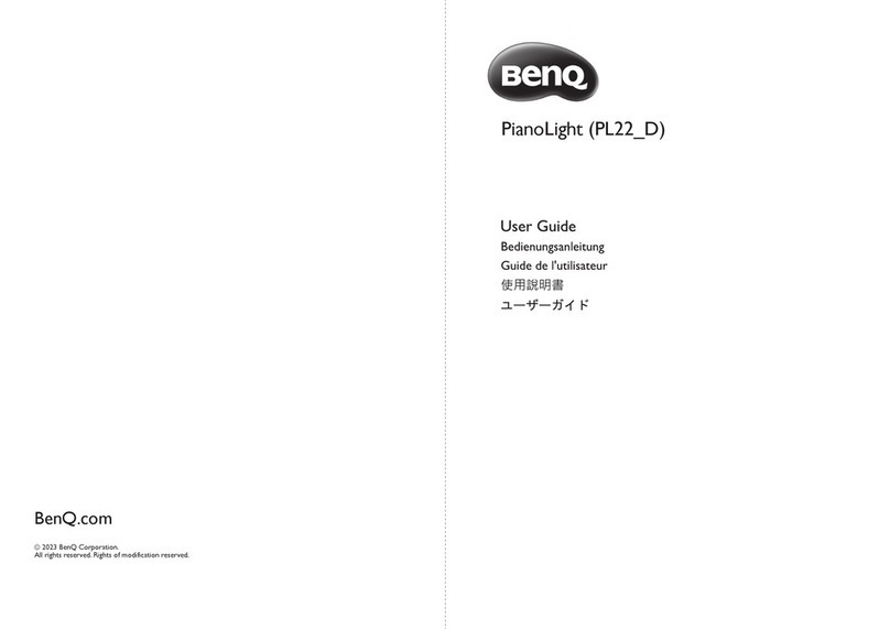 BenQ PianoLight PL22 D User manual
