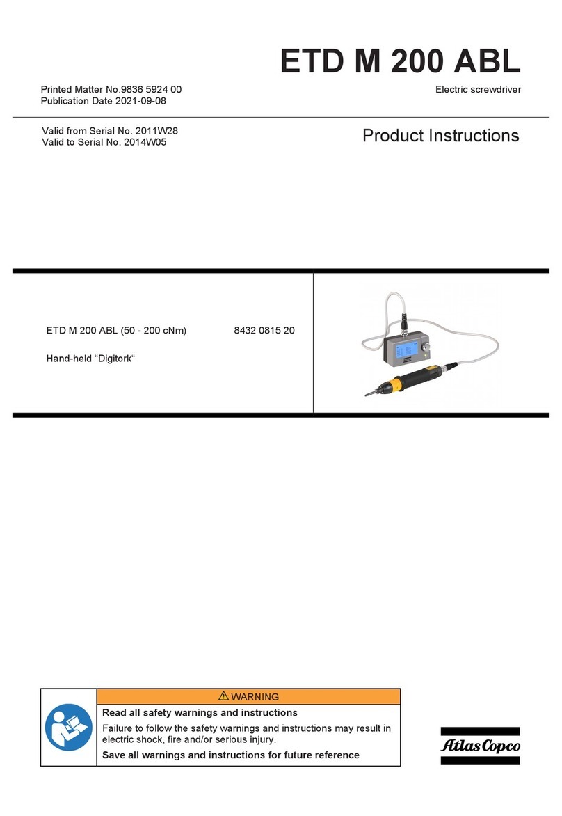 Atlas Copco ETD M 200 ABL Instruction sheet